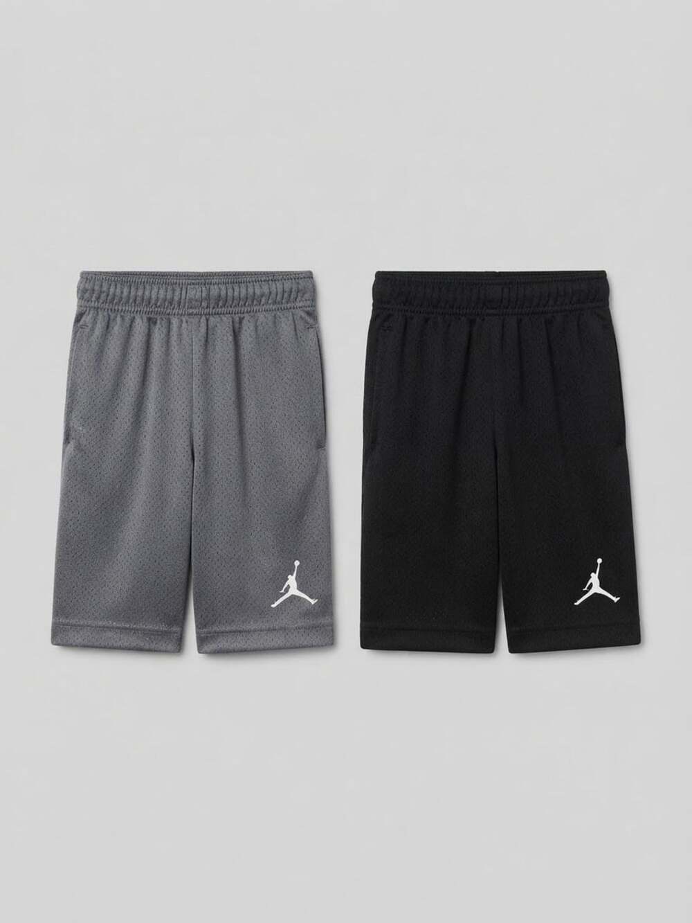 Jordan Boys Jumpman Mesh Athletic Shorts Set Size 4T Grey and Black